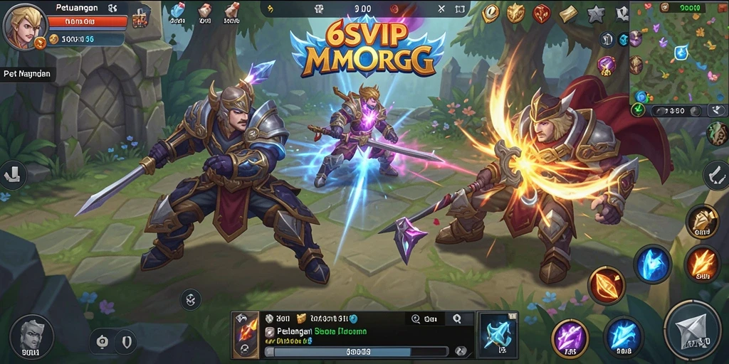 Gameplay mendebarkan di dunia MMORPG 6SVIP.