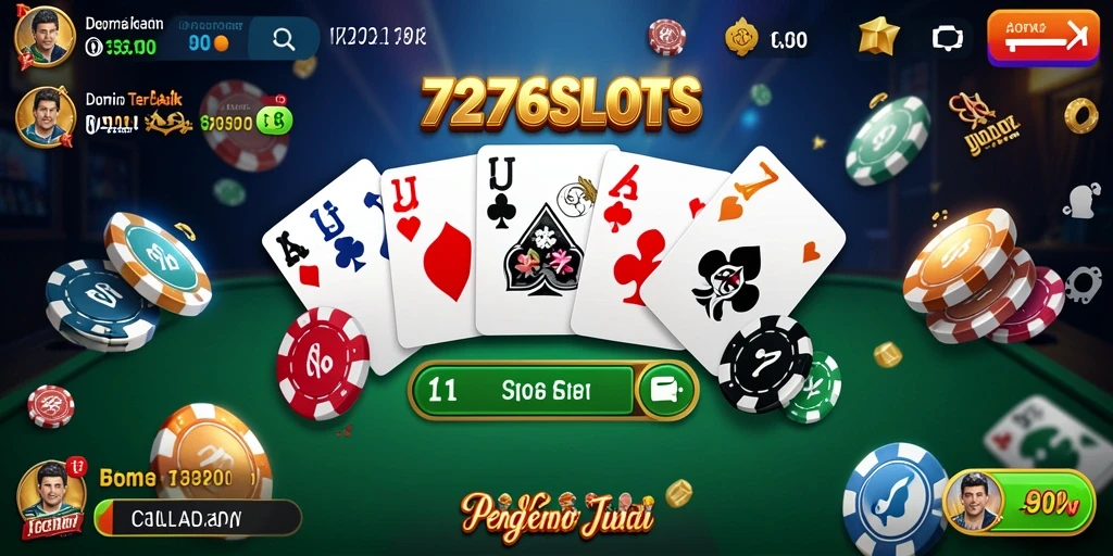 Tampilan menarik dari gameplay Domino di 7276SLOTS.