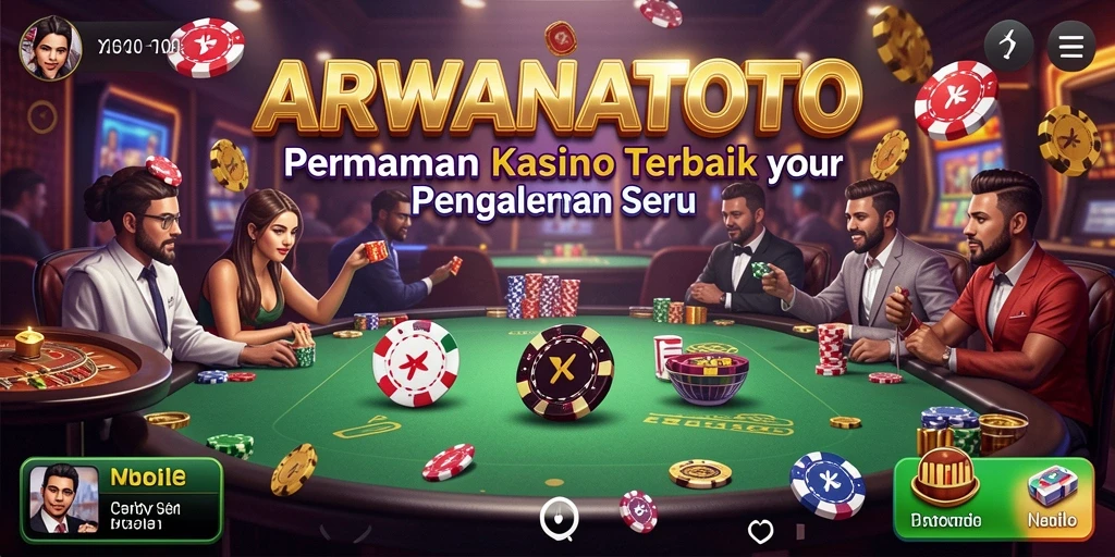 Tampilan gameplay ARWANATOTO yang menarik dan seru dalam permainan Kasino.
