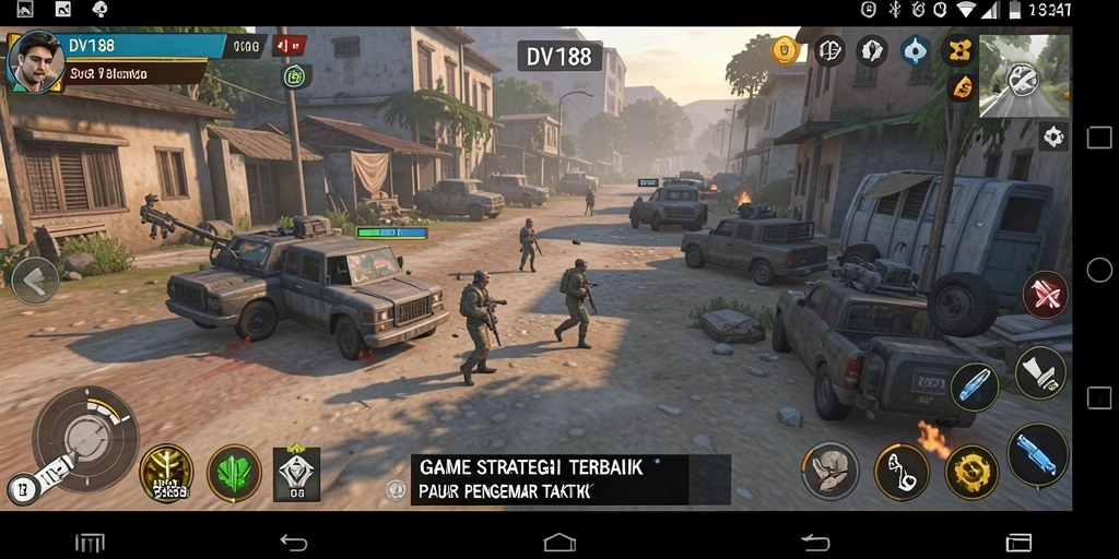 Tangkapan layar dari gameplay DV188 menunjukkan pertempuran strategis yang mendebarkan.