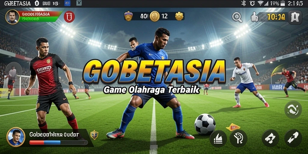 Screenshot GOBETASIA menampilkan aksi seru dalam permainan olahraga.