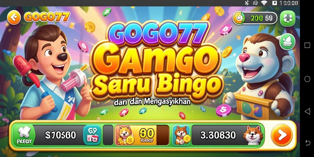 Tampilan gameplay GOGO77 dengan pemain menikmati Bingo.