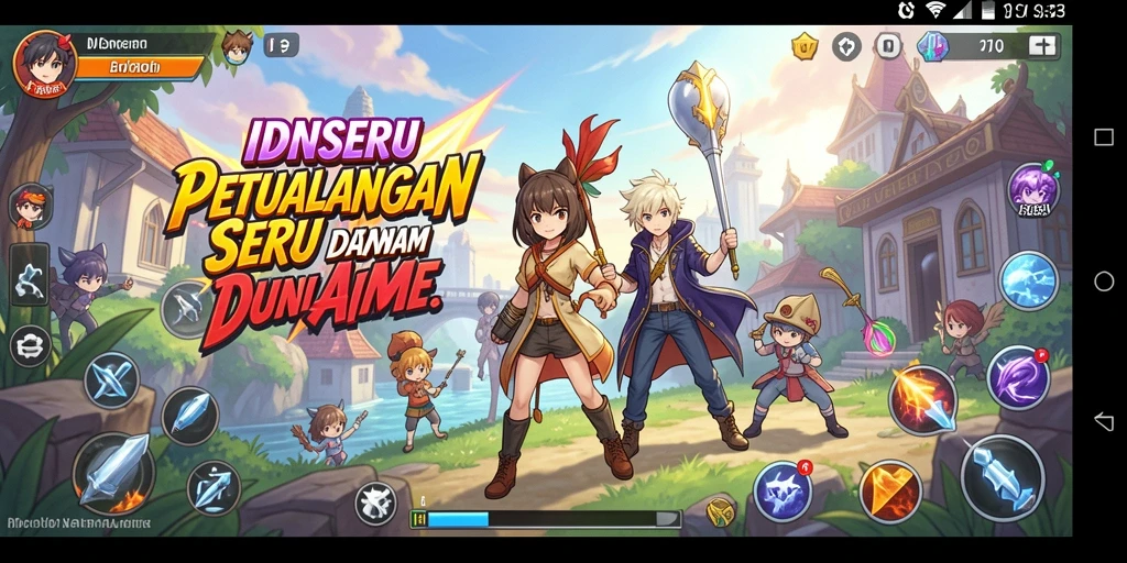 Screenshot IDNSERU menampilkan aksi seru dalam game Anime.