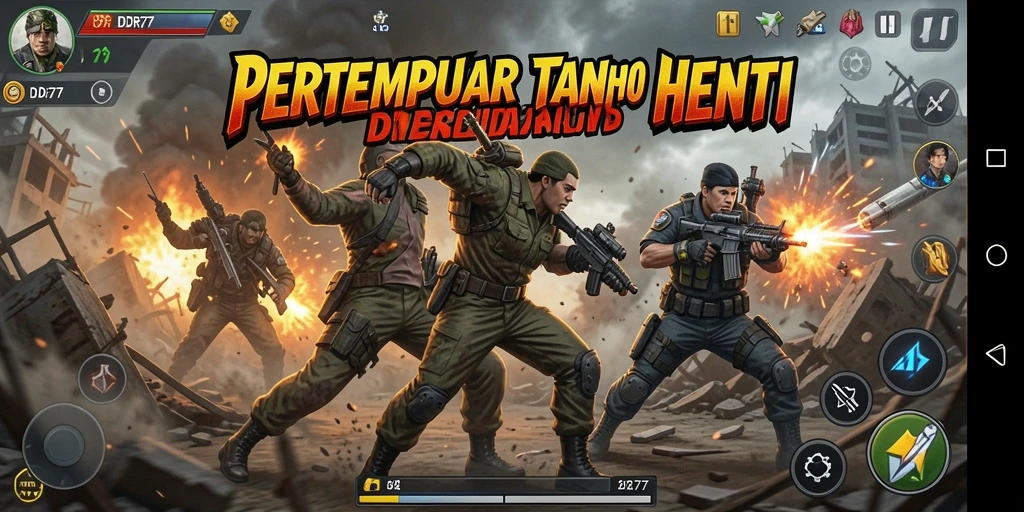 Tangkapan layar gameplay dari IDR77 yang menampilkan aksi mendebarkan.