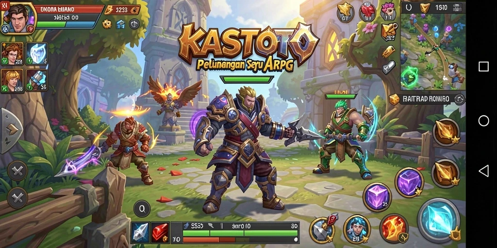 Tampilan gameplay KASTOTO dengan aksi seru dan grafik menakjubkan.