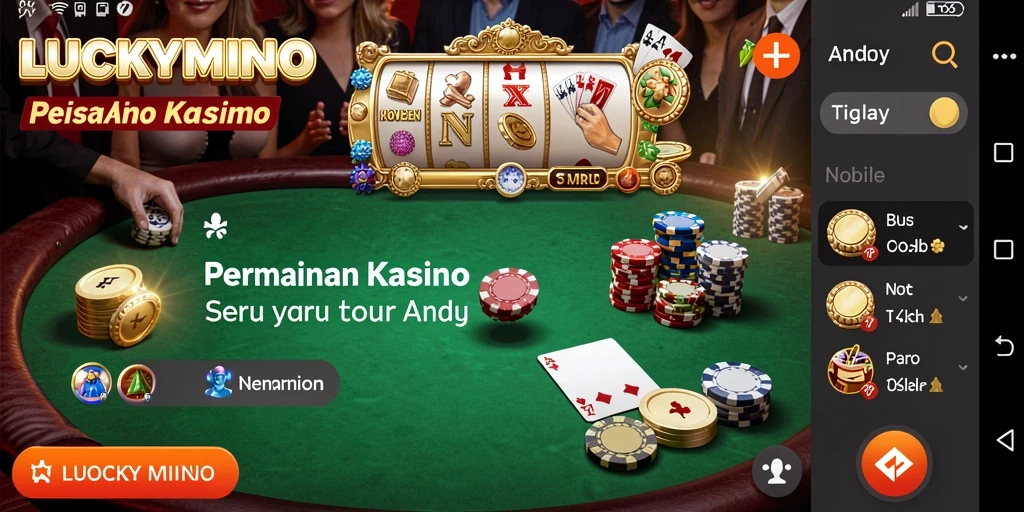 Screenshot gameplay yang menarik dari LUCKYMINO menunjukkan pengalaman Kasino yang mendebarkan.