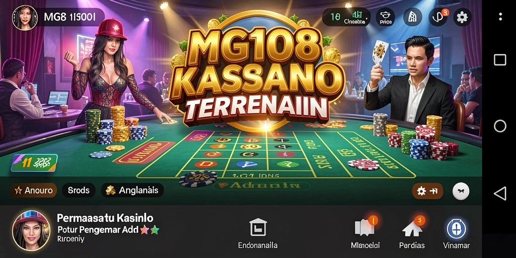 Tampilan menakjubkan dari gameplay Kasino di MG108.