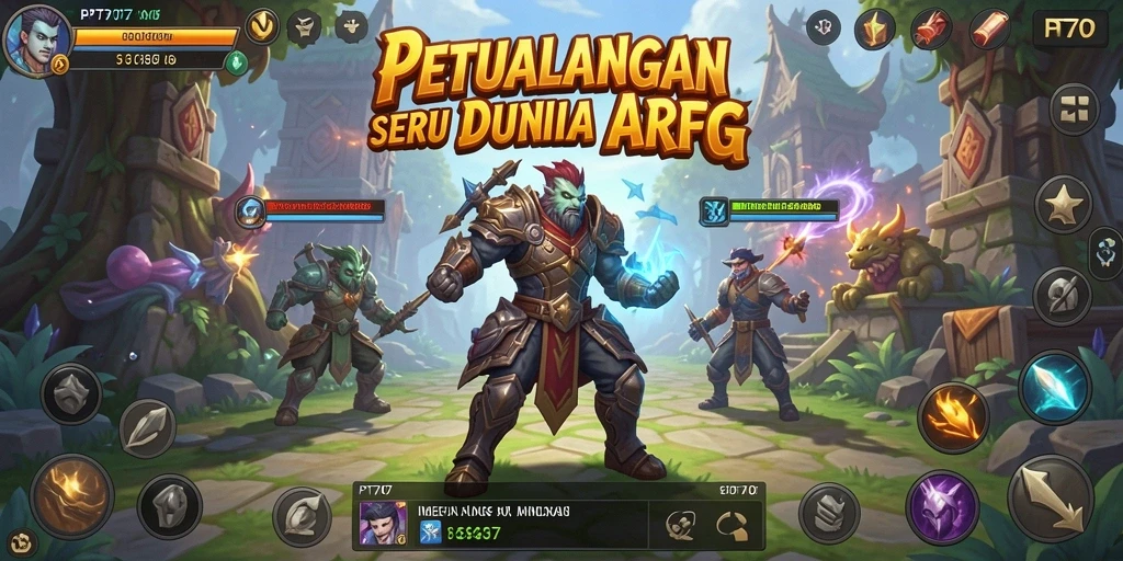 Tampilan gameplay seru dalam PT707, dunia ARPG yang menantang.