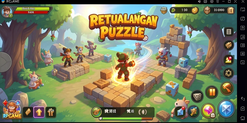 Tampilan gameplay RPGAME yang penuh dengan teka-teki menantang.