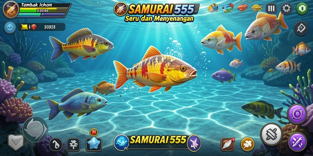 Gameplay seru dari permainan Tembak Ikan SAMURAI555.