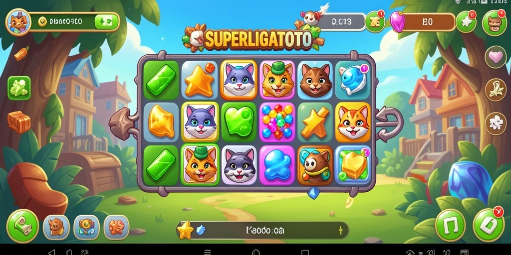 Tangkapan layar utama dari gameplay SUPERLIGATOTO yang seru dan menantang.
