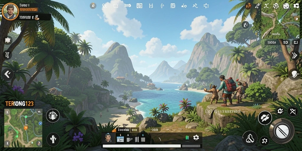 Tampilan gameplay nyata dalam dunia Open World yang luas.