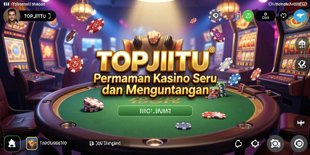 Tampilan gameplay TOPJITU yang mendebarkan dan interaktif di dunia kasino.