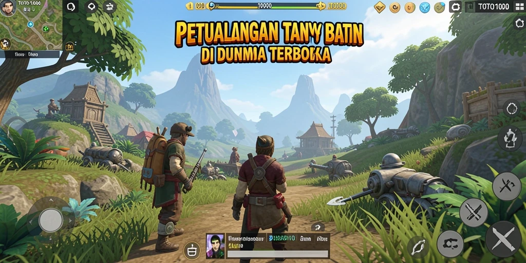 Tangkapan layar menampilkan gameplay eksplorasi yang mendalam di TOTO1000.