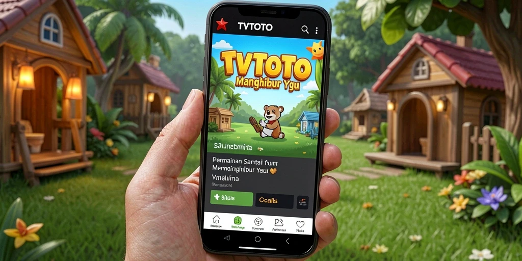 Tampilan gameplay TVTOTO yang menyenangkan dan interaktif.