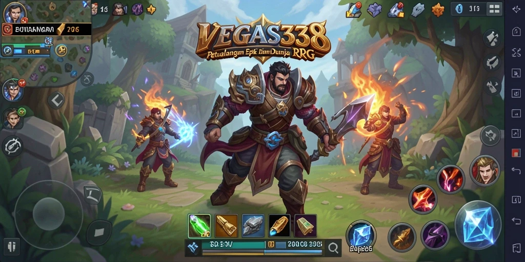 Tampilan gameplay RPG yang intens dan menantang dalam VEGAS338.